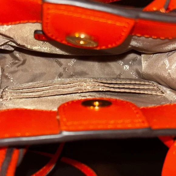 Michael Kors Vibrant Orange Mini Bag - Picture 3 of 4